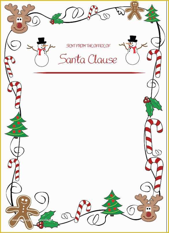Free Letter Santa Template Download Of 13 Christmas Letter Templates Word Apple Pages Google