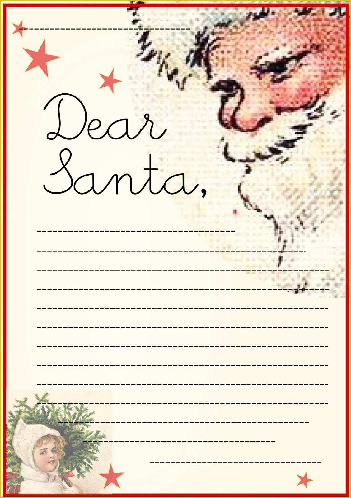 Free Letter Santa Template Download Of 5 Best Of Free Printable Santa Wish List Letters