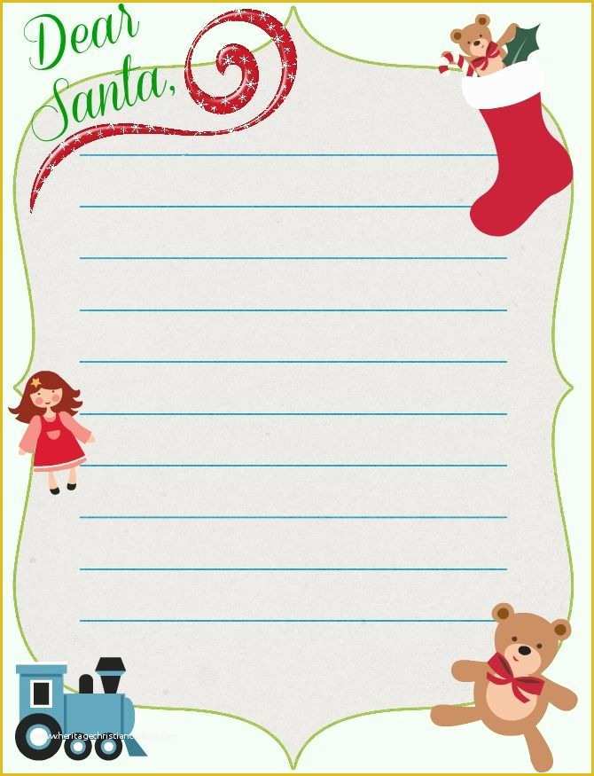 Free Letter Santa Template Download Of 9 Best Of Free Printable Christmas Letter Templates