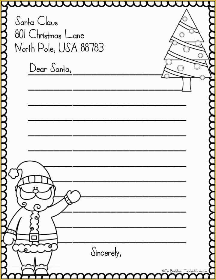 Free Letter Santa Template Download Of Letter to Santa Free Template Sample Letter Template