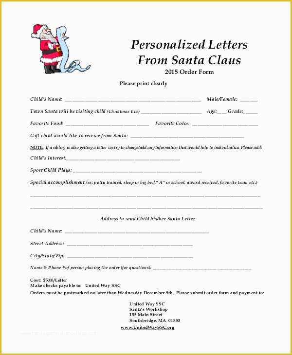 Free Letter Santa Template Download Of Santa Letter Template 9 Free Word Pdf Psd Documents