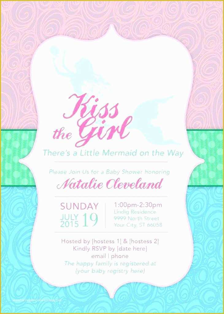 Free Little Mermaid Invitation Templates Of Mermaid Birthday Invitations and Fering An Enjoyable