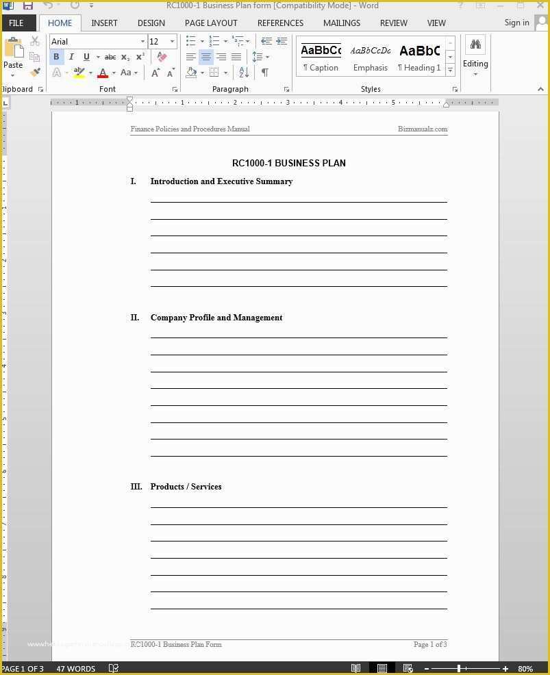 Free Llc Business Plan Template Of Business Plan Template