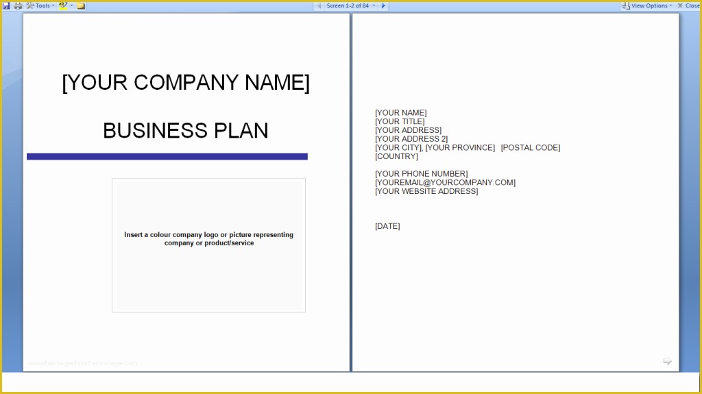 Free Llc Business Plan Template Of Business Plan Templates Free Download