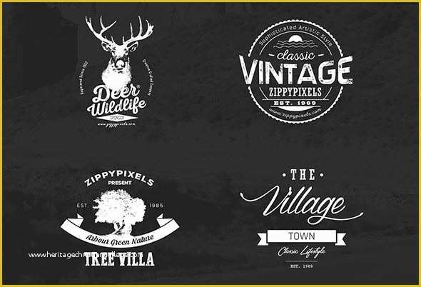 Free Logo Templates Of 20 Free Vintage Logo Kits