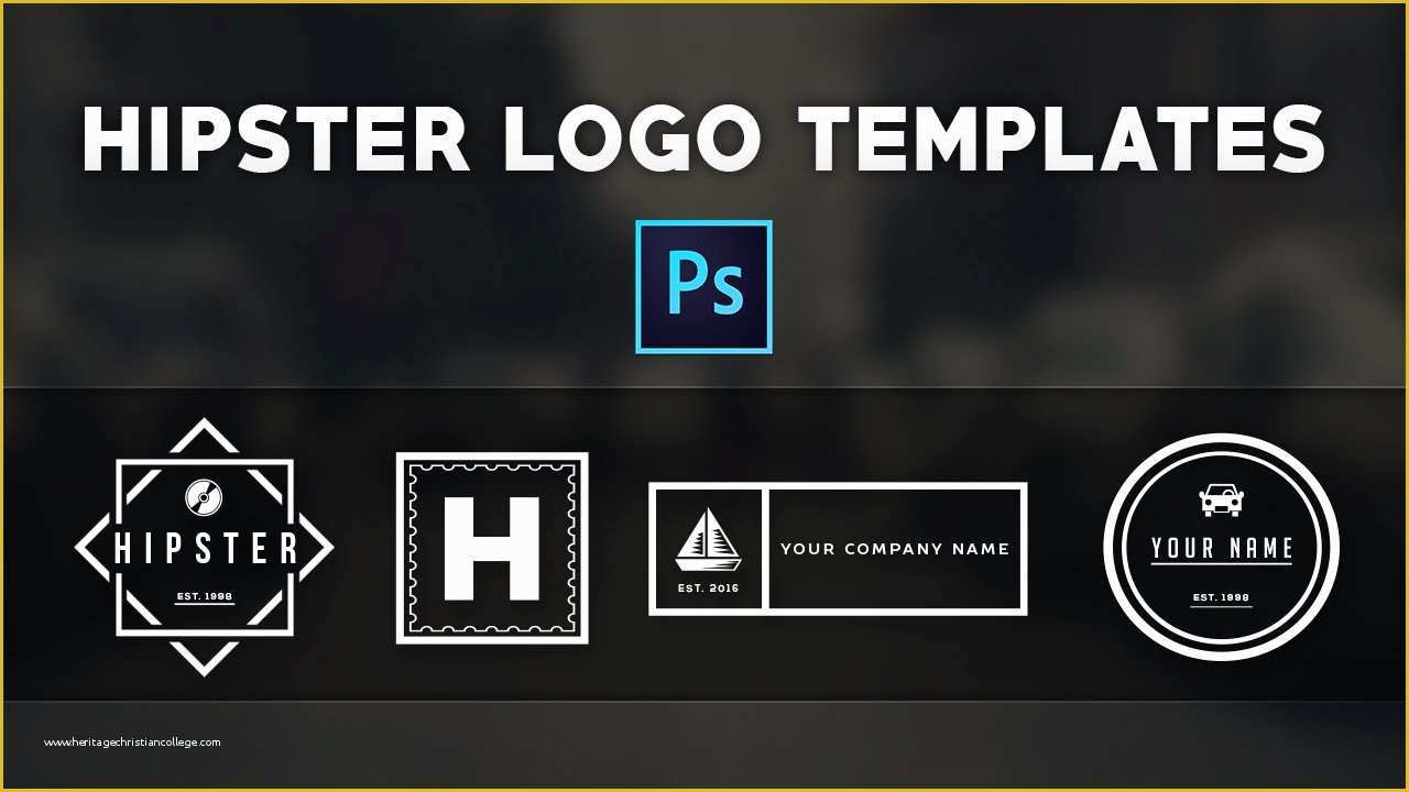 Free Logo Templates Of Free Hipster Logo Templates Pack Psd