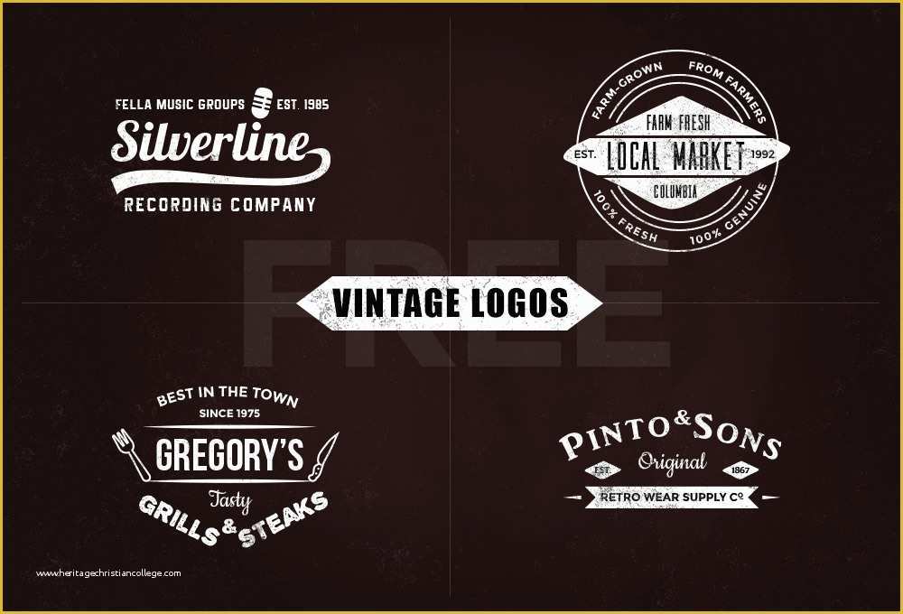 Free Logo Templates Of Free Vintage Logo Templates Vol 1 Graphicsfuel