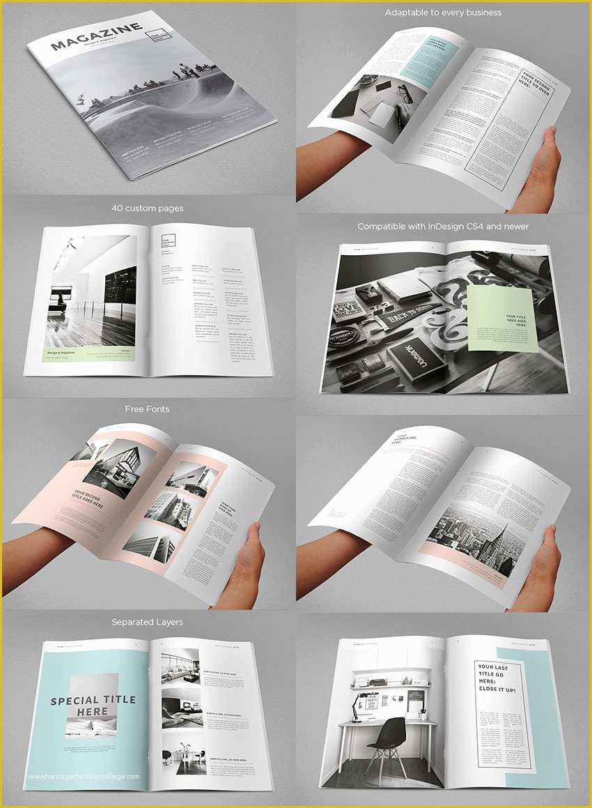 Free Magazine Layout Templates Of 20 Magazine Templates with Creative Print Layout Designs