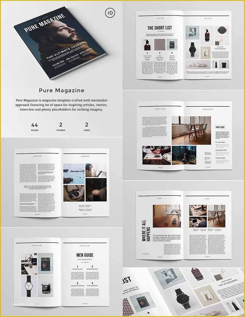 Free Magazine Layout Templates Of 20 Magazine Templates with Creative Print Layout Designs