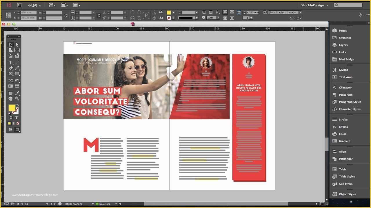 Free Magazine Layout Templates Of Free Indesign Fashion Magazine Template