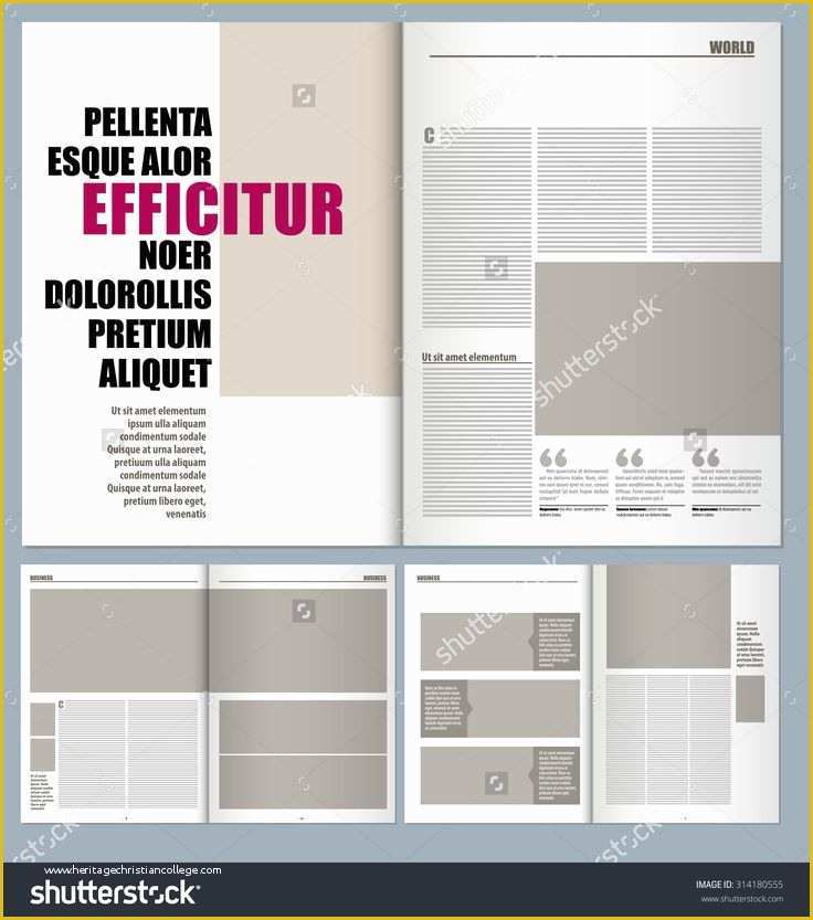 Free Magazine Layout Templates Of Modern Magazine Layout Template Graphic