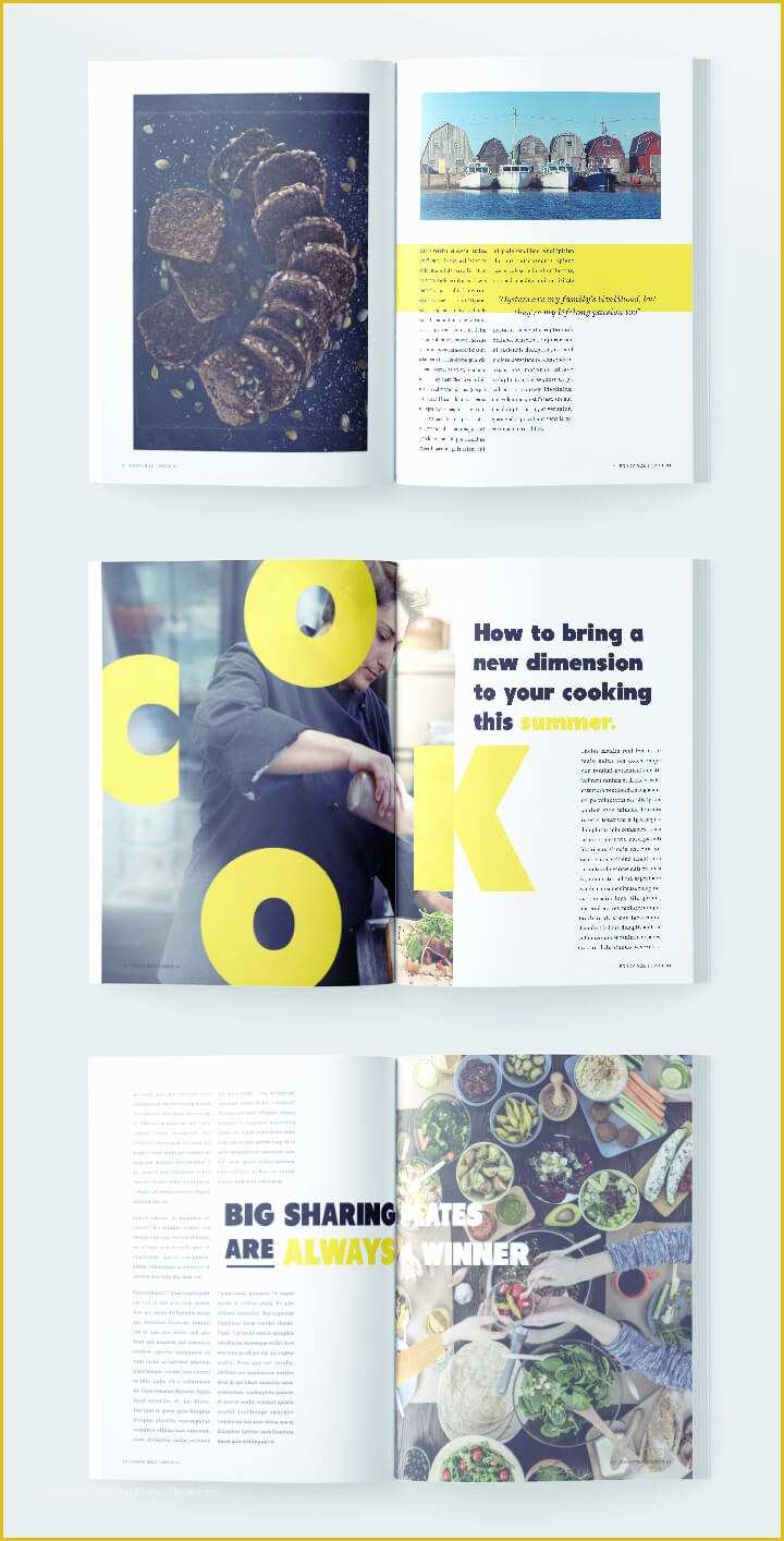 Free Magazine Layout Templates Of Stylish Food Magazine Template for Indesign