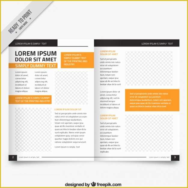 Free Magazine Layout Templates Of White Magazine Template orange Parts Vector