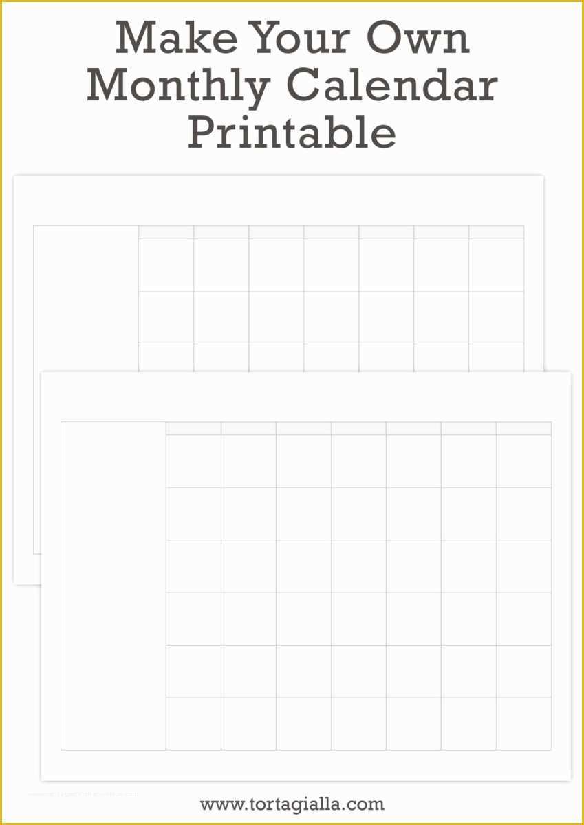 Free Make Your Own Calendar Templates Of Make Your Own Printable Monthly Calendar