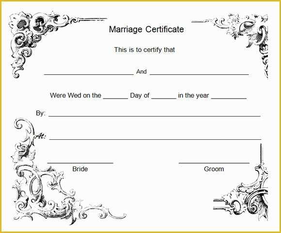 Free Marriage Certificate Template Word Of 18 Sample Marriage Certificate Templates to Download