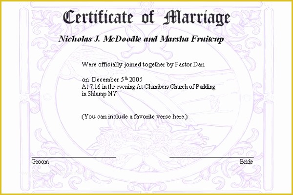 Free Marriage Certificate Template Word Of 42 Free Marriage Certificate Templates Word Pdf Doc