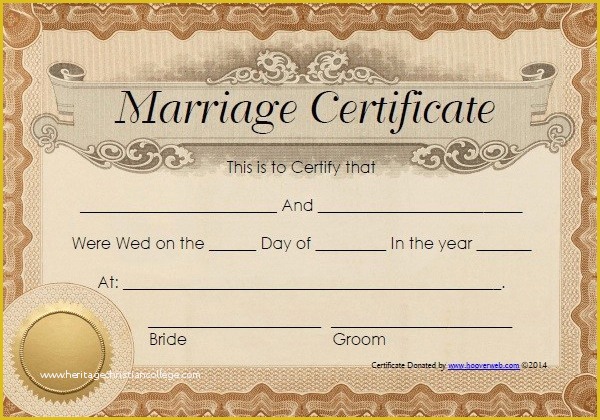 Free Marriage Certificate Template Word Of 42 Free Marriage Certificate Templates Word Pdf Doc