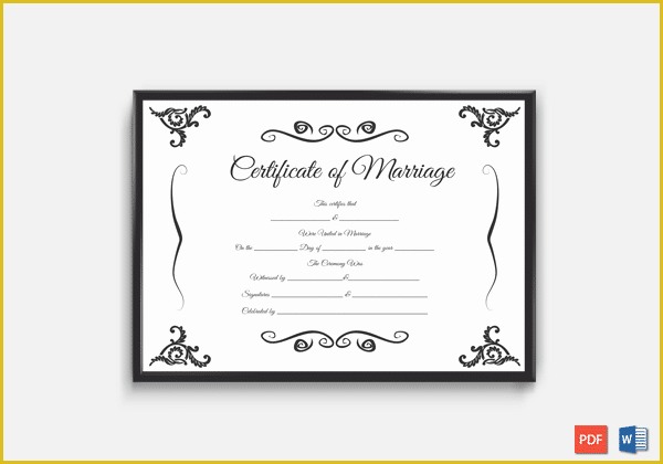 Free Marriage Certificate Template Word Of 60 Marriage Certificate Templates for Microsoft Word