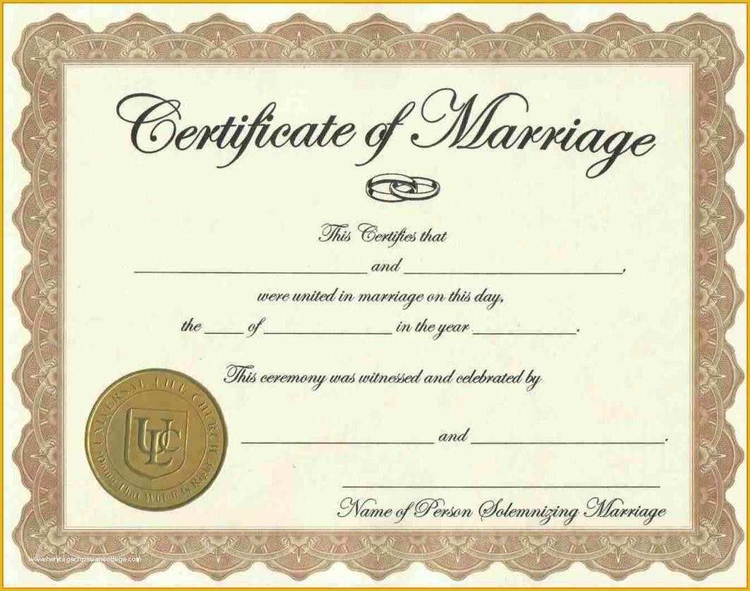 Free Marriage Certificate Template Word Of Certificate Templates Sample Marriage Certificates