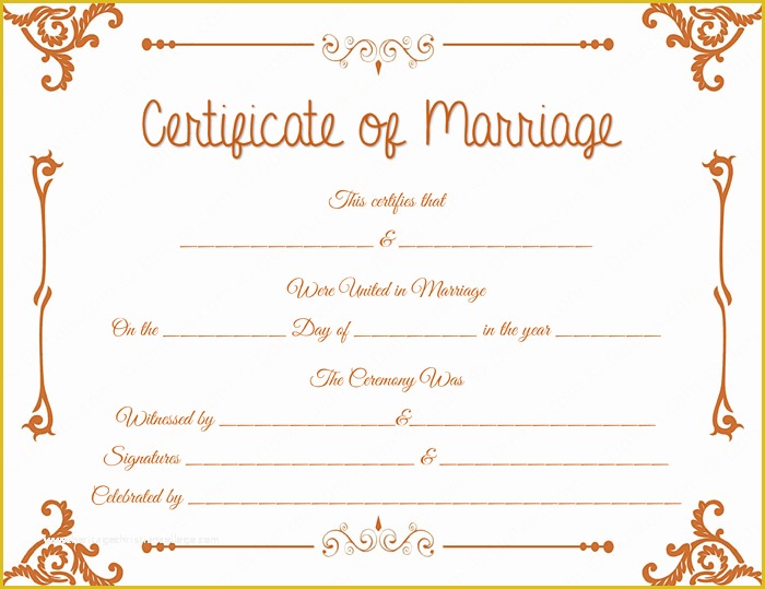 Free Marriage Certificate Template Word Of Floral Corner Marriage Certificate Template Dotxes