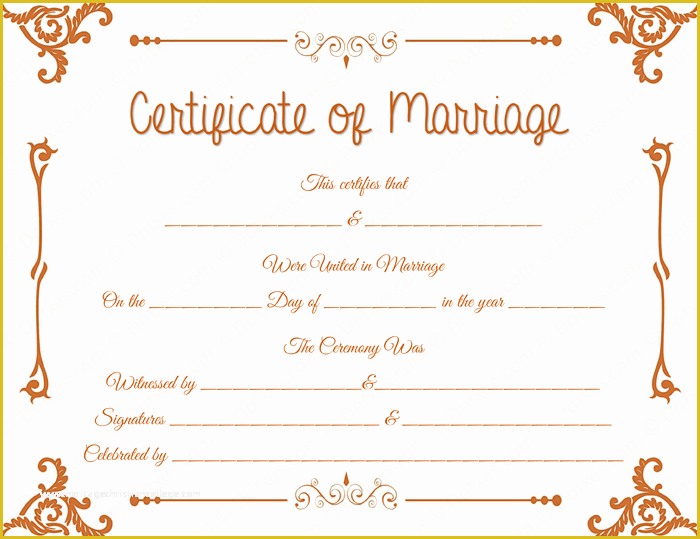 Free Marriage Certificate Template Word Of Floral Corner Marriage Certificate Template Dotxes