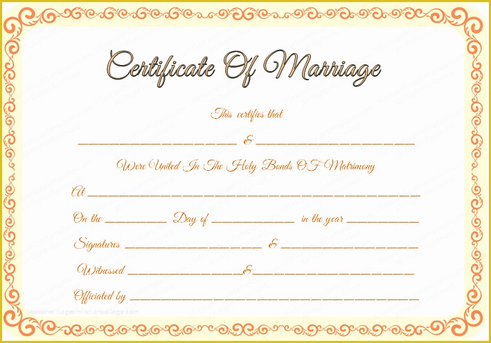 45 Free Marriage Certificate Template Word
