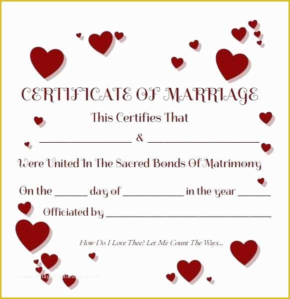 Free Marriage Certificate Template Word Of Marriage Certificate Template Printable Fake