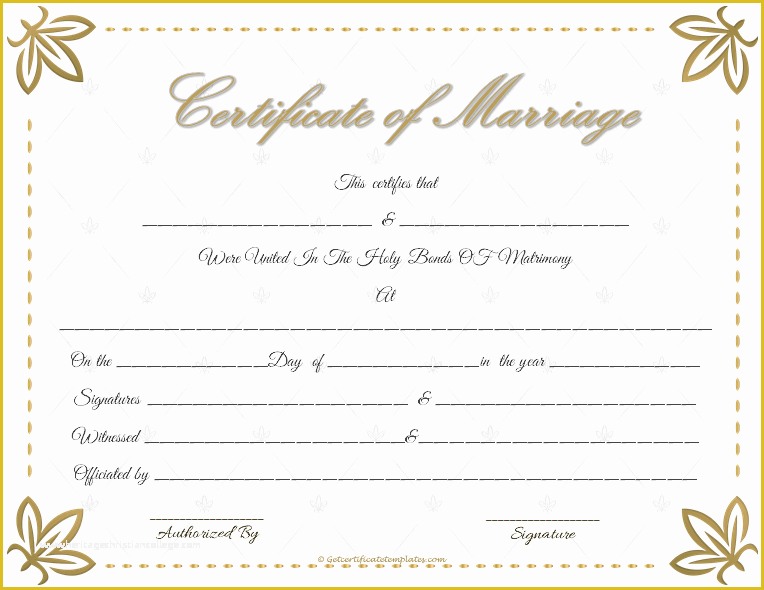 Free Marriage Certificate Template Word Of Marriage Certificate Template Write Your Own Certificate