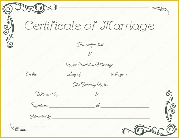 Free Marriage Certificate Template Word Of Marriage Certificate Templates Printable Certificate Designs