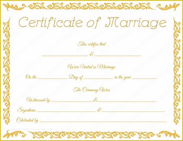 Free Marriage Certificate Template Word Of Printable Marriage Certificate Template Dotxes