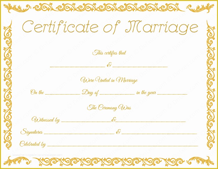 Free Marriage Certificate Template Word Of Printable Marriage Certificate Template Dotxes
