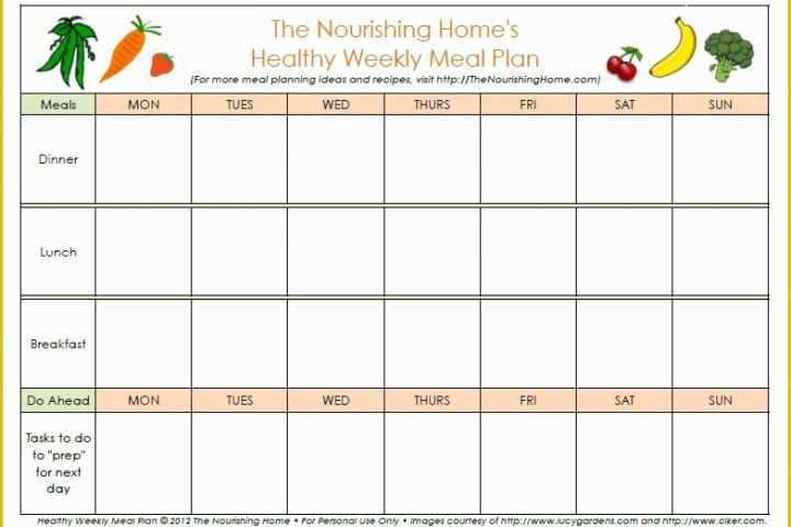 Free Meal Planner Template Of 40 Weekly Meal Planning Templates Template Lab