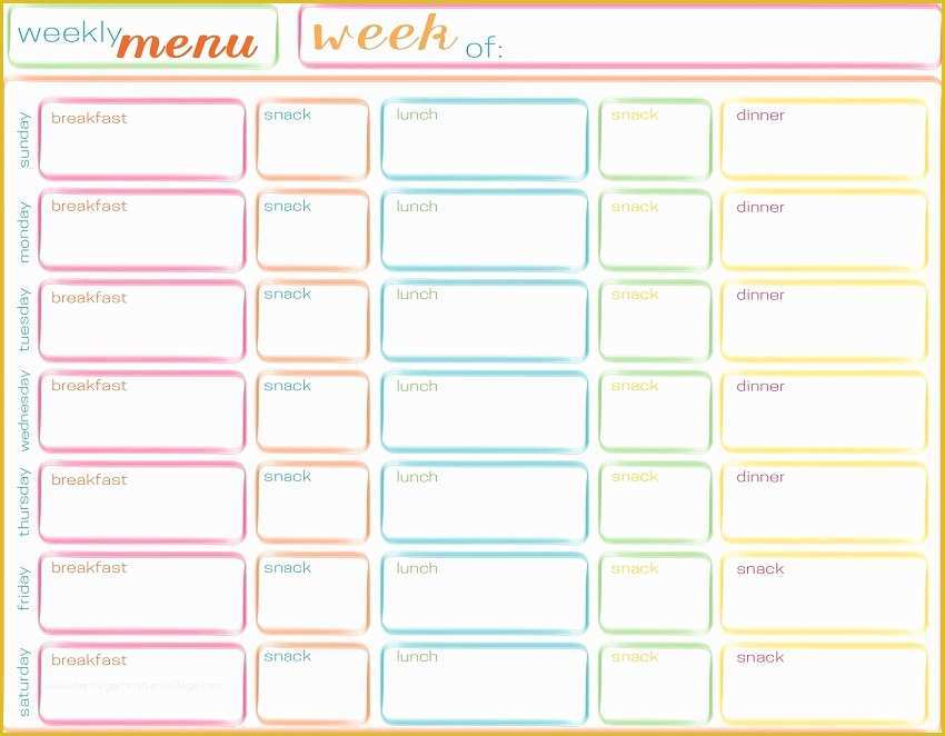 Free Meal Planner Template Of 45 Printable Weekly Meal Planner Templates