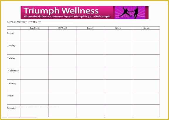 Free Meal Planner Template Of 7 Best Of Blank Meal Planner Sheet Printable Free