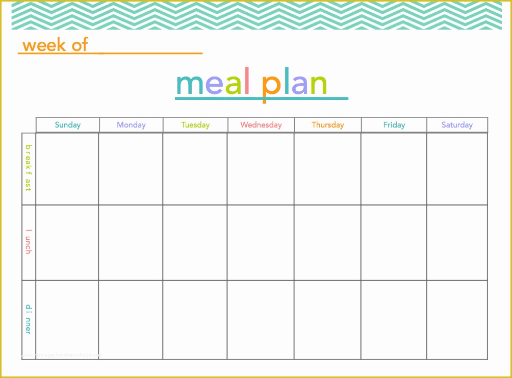 Free Meal Planner Template Of 9 Best Of Printable Weekly Meal Plan Ideas Meal
