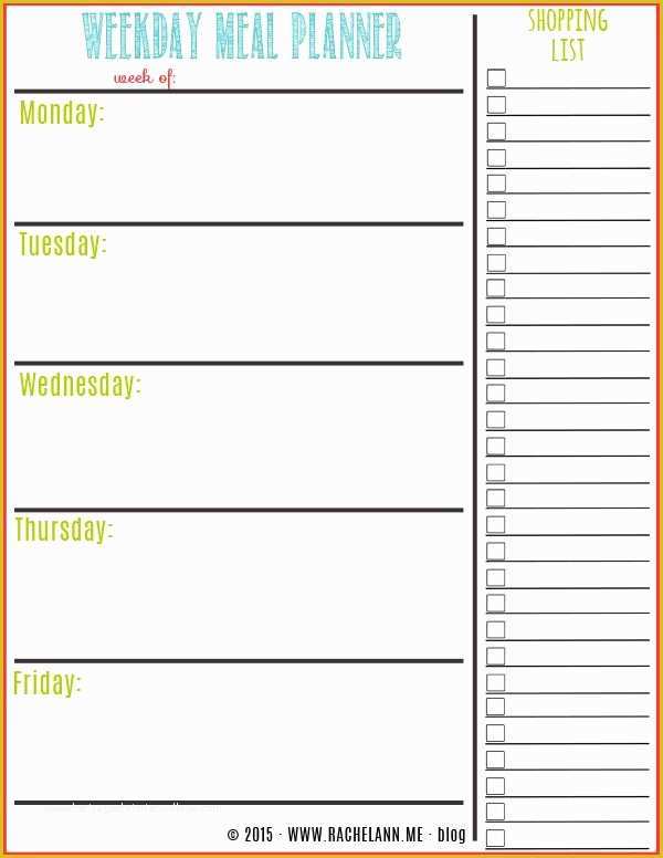 Free Meal Planner Template Of Free Meal Planner Food Tips & Healthy Eating