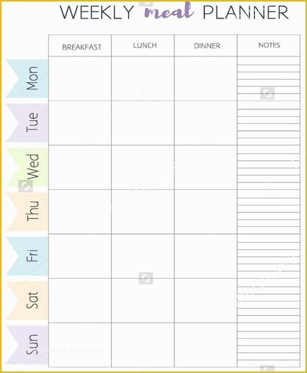Free Meal Planner Template Of Meal Plan Template 21 Free Word Pdf Psd Vector