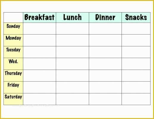 Free Meal Planner Template Of Meal Planner Template