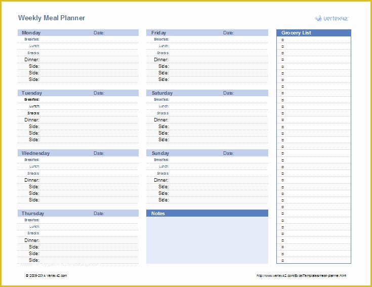 Free Meal Planner Template Of Meal Planner Template Weekly Menu Planner