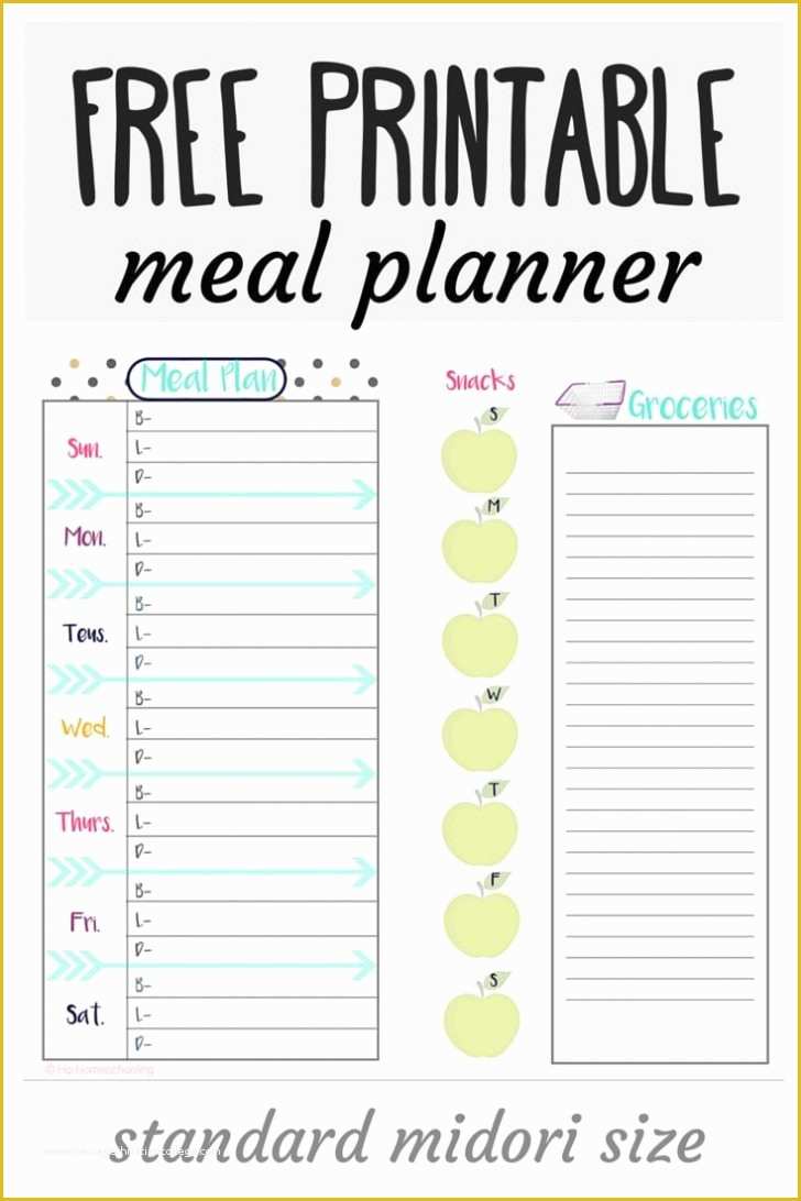 Free Meal Planner Template Of Template Grocery List Template