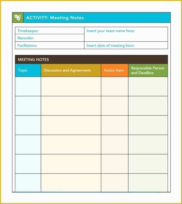 Free Meeting Minutes Template Word Of 7 Free Meeting Minutes Templates Excel Pdf formats