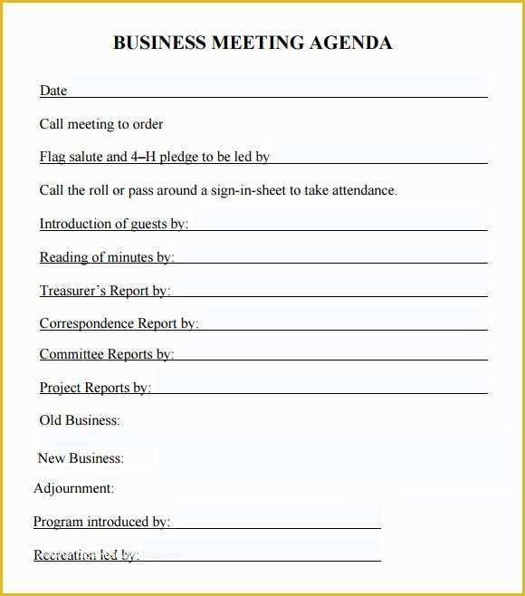 Free Meeting Minutes Template Word Of Business Meeting Agenda Template 5 Download Free