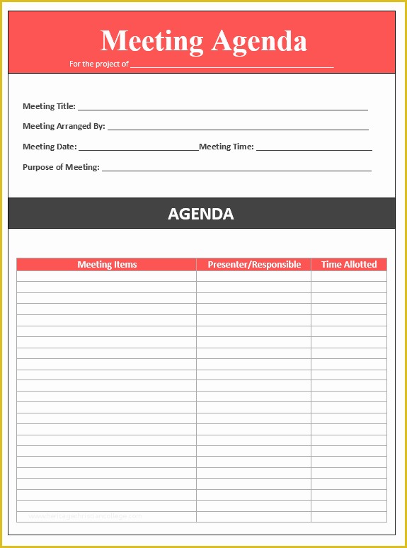 Free Meeting Minutes Template Word Of Free Meeting Agenda Templates Agenda formats In Word Excel