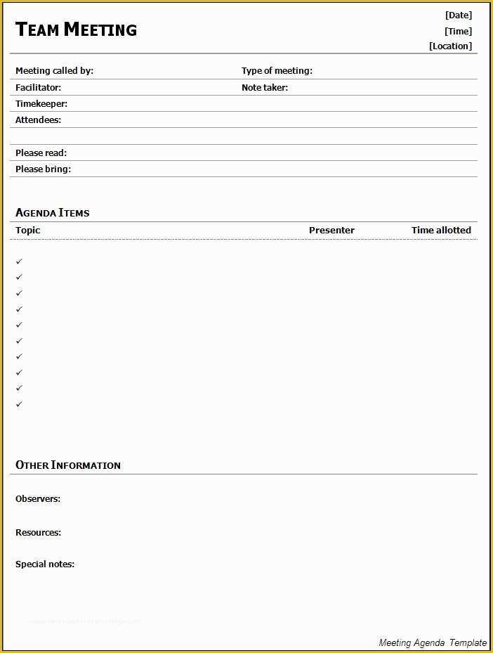 Free Meeting Minutes Template Word Of Meeting Agenda Template In Word Choice Image Template