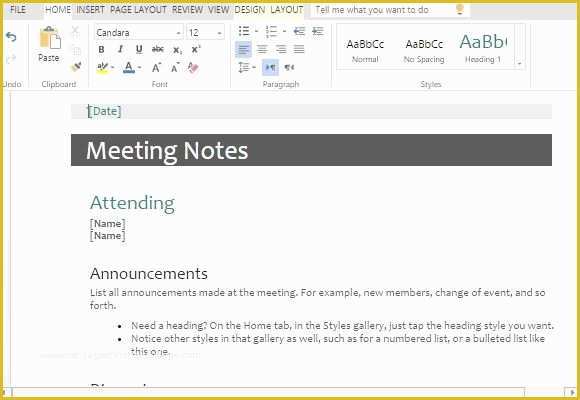Free Meeting Minutes Template Word Of Meeting Minutes Templates for Word