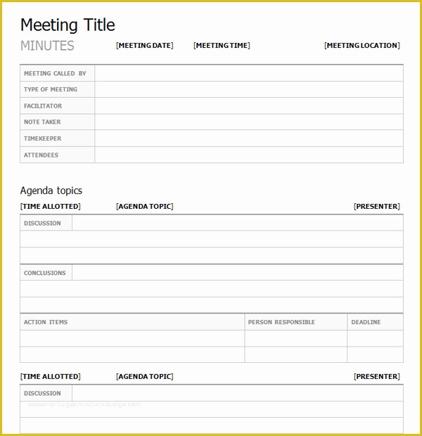 Free Meeting Minutes Template Word Of top 5 Free Meeting Minutes Templates Word Templates