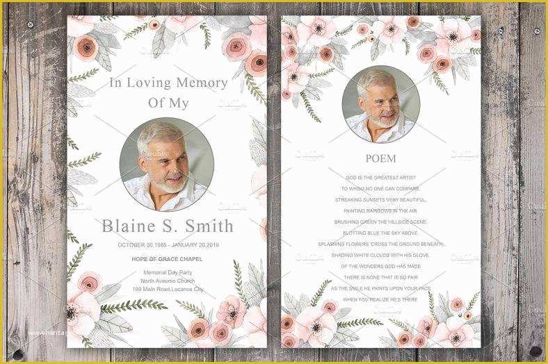 Free Memorial Card Template Of 11 Funeral Memorial Card Designs & Templates Psd Ai