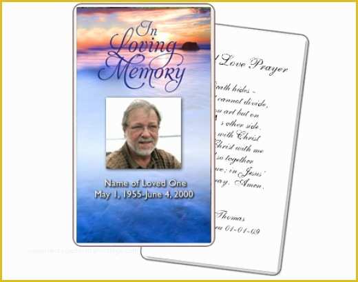 Free Memorial Card Template Of Free Printable Funeral Prayer Cards Bing
