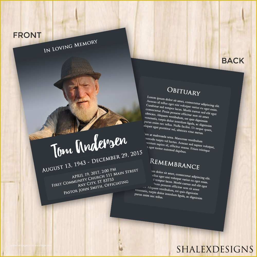 Free Memorial Card Template Of Funeral Program Template Funeral Program for Memorial order