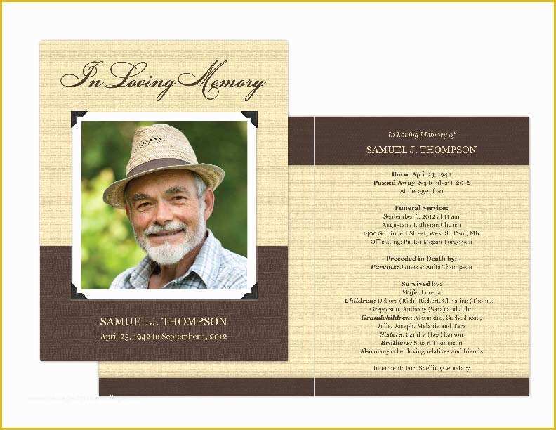 Free Memorial Card Template Of Memorial Cards Memorial Programs and Memorial Bookmarks